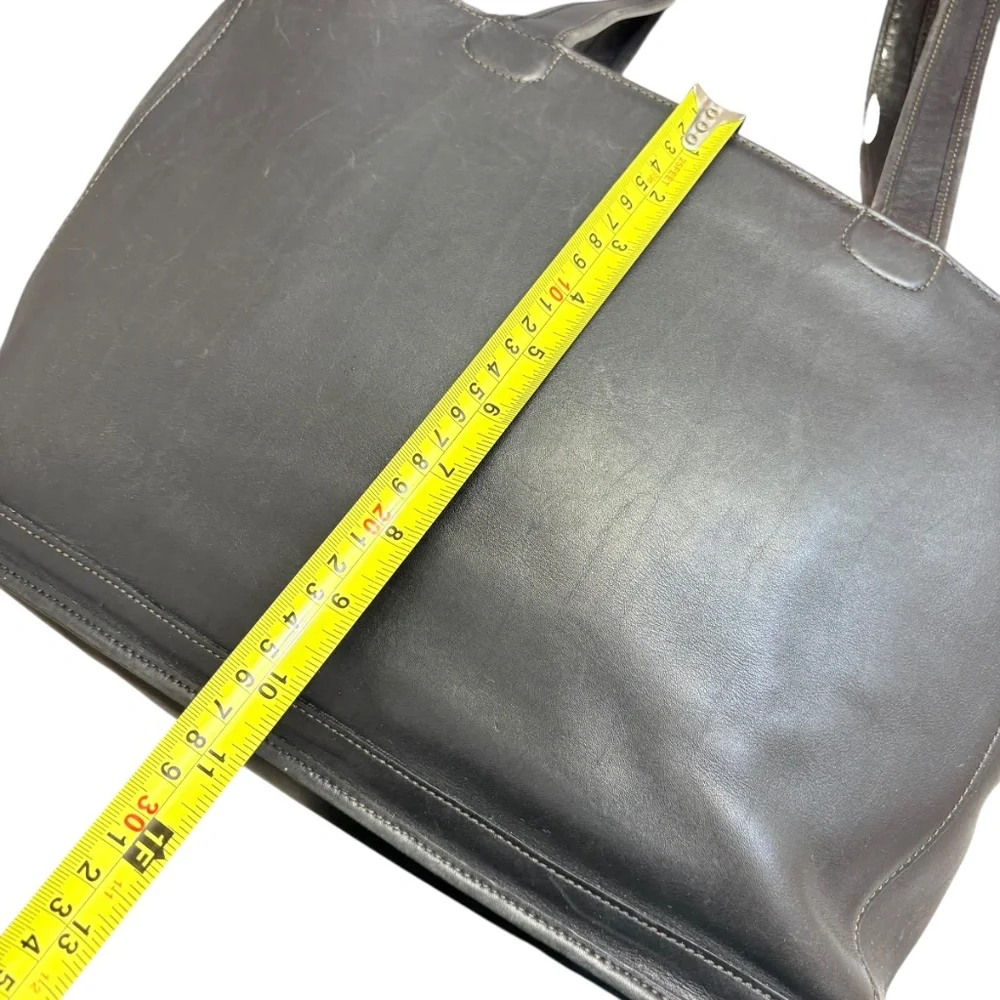 Coach 9306 vintage black leather bleaker tote bag - Picture 8 of 14